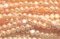 FWP 16inch Strand of 5-7mm Peach Pearls